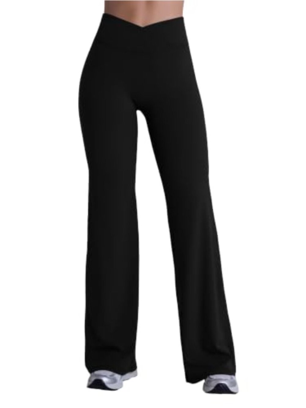 Sunzel Crossover Flare Leggings High Waist No Front Seam Wide Leg Pants